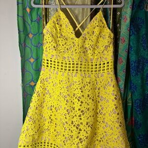 Olive & Oak Yellow Sleeveless A-Line Sundress